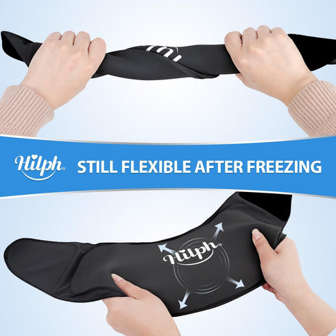Hilph Cervical Ice Pack for Neck Pain Relief, Reusable Flexible Gel Wrap with Hot Cold Therapy Compress for Sore Neck