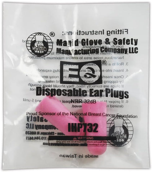 MAGID IHP732 Disposable Uncorded Earplugs, One Size Fits All, Pink (200 per Dispenser)