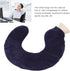 Jauarta U Shaped Hot Water Bottle Warm Neck Soft Rubber Hot Water Bag with Detachable Cloth Cover (Navy Blue)