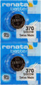 Renata 370 SR920W Batteries - 1.55V Silver Oxide 370 Watch Battery (2 Count)