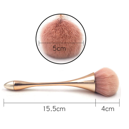 Super Large Mineral Powder Brush, Soft Fluffy Kabuki Makeup Brush for Daily Makeup (Rose Gold Color)