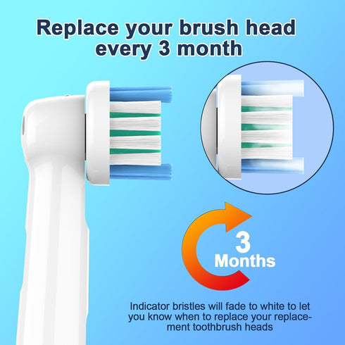 YEOSLL Braun,8 Pack 500/1000/1500/3000/3757/5000/7000/7500/8000 Replacement Toothbrush Heads Compatible with Oral B