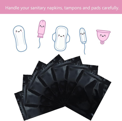 Tampon Disposal Bags, Feminine Hygiene Sealable Bags, Prevents Odours, Set of 100 Pack