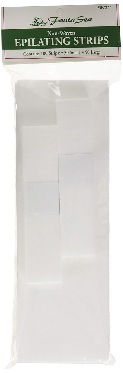 Non Woven Facial and Body Wax Strips, 100 Total, 50 Small, 50 Large
