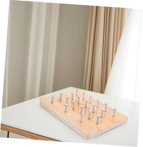 Wooden Finger Strengthening Pegboard for Enhanced Hand Flexibility - KOMBIUDA
