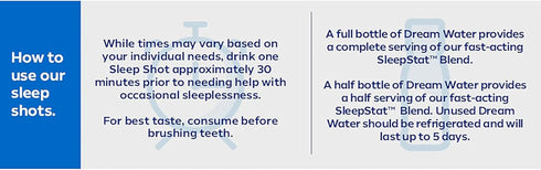 Dream Water Sleep Aid Supplement Drink, Melatonin 5mg, Snoozeberry, 4-Count