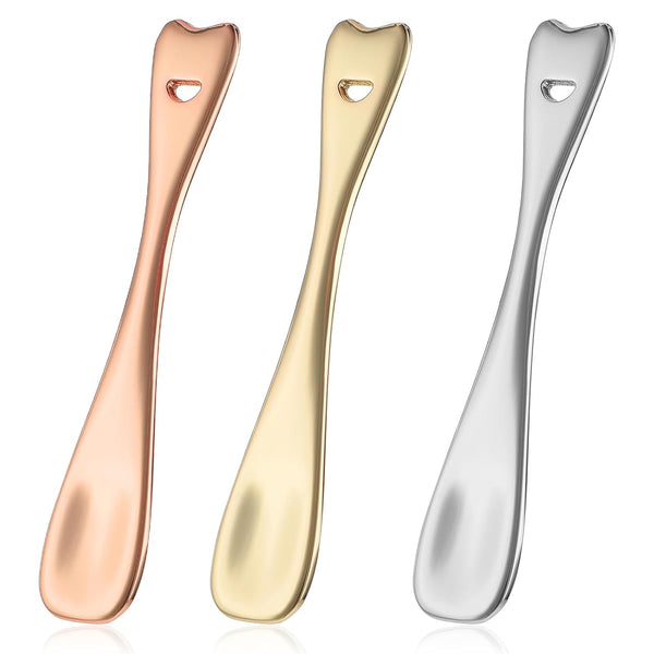 Sibba 3 PCS Face Spatula Lip Mask Applicator, Mini Spoon Tool for Skincare, Makeup, Cream, and Cosmetics