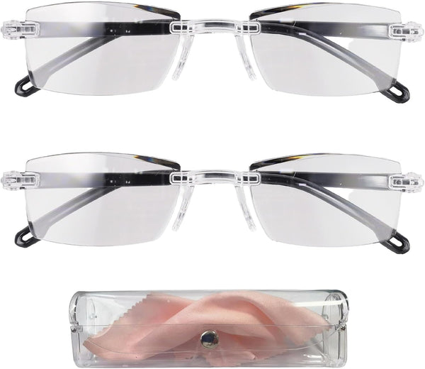 PKRFCJ 2 Pcs of Auto Focus Glasses, Intelligent Zoom Anti-Blue Light Presbyopia Glass