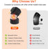YUANBO 3-in-1 Elbow 6 3 Cordless Heated Knee Massager, FSA Eligible Wearable Wrap for Knee, and Shoulder, Rechargeable
