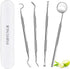 Dental Tools, Professional Teeth Cleaning Oral Care Hygiene Kit, Stainless Steel Dental Pick Tooth Scraper.