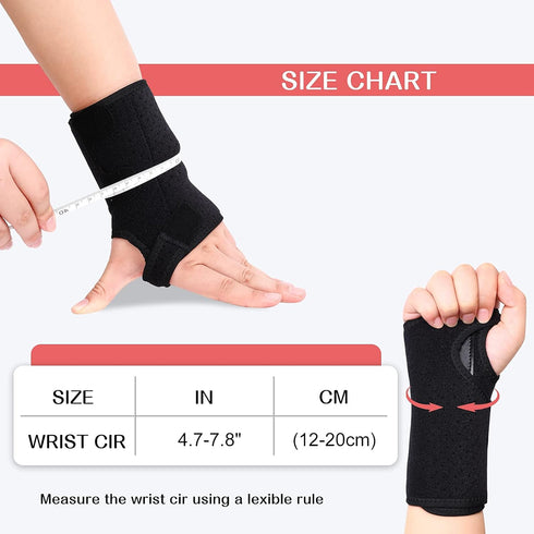 TXJ Sports Carpal Tunnel Wrist Brace, Night Support for Left or Right Hand Pain Relief
