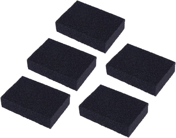 Sponge 5Pcs Carborundum Non-Scratch Emery Brush - Kitchen Scrubber for Home, Restaurant, Hotel (Black)