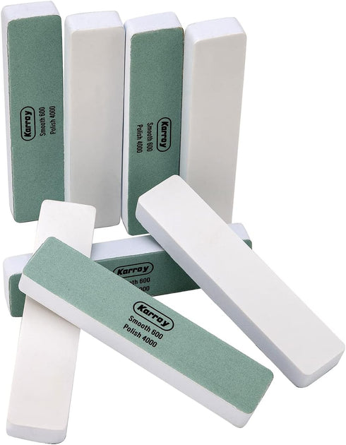 Nail File and Buffer Block, 600/4000 Grit Pack of 8 for Natural Nails Shine Polishers