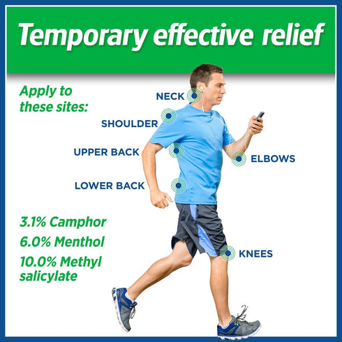 Salonpas LARGE Pain Relieving Patch, 6 Count for Back, Neck, Shoulder, Knee Pain, 8 Hour Muscle Soreness Relief