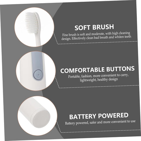 Yardwe Electric Toothbrush with Soft Bristles and Replaceable Heads Portable Rechargeable Sonic Teeth Cleaning Tool