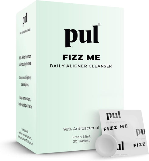 PUL Aligner Cleaner Tablets (Pack of 30) – For Cleaning All Clear Aligners, Invisalign & Retainers – Removes Odor,