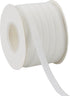 White Velvet Ribbon, 3/8 Inch, Single Face Thin Velvet for Gift Wrapping, Wedding, Hair Bows, Crafts, 25 Yards