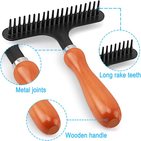 Carpet Rake - Shag Rug Rake, Carpet Groomer Rake, Hair Cleaner for Rug and Carpet (4.3 Inch, 1 PCS)