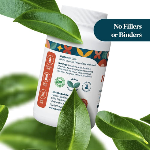 Pattern Wellness Resveratrol Supplement with Fisetin - Natural Antioxidant Booster - Whole Body & Heart Health, Healthy