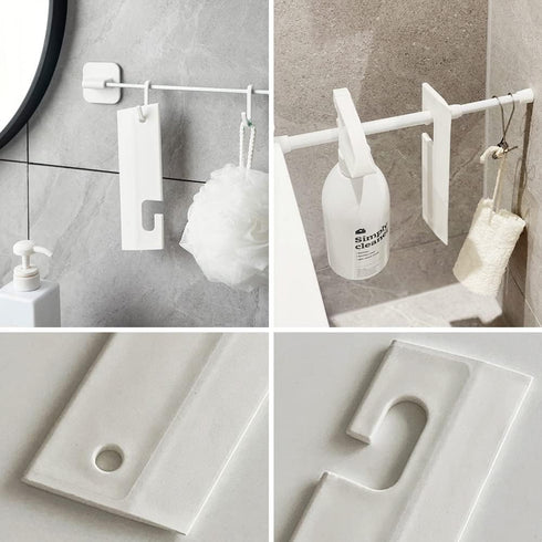 White Silicone Squeegee with Hanging Hole, Flexible Water Blade for Cleaning Kitchen Countertops, Bathroom Mirrors, 2PCS