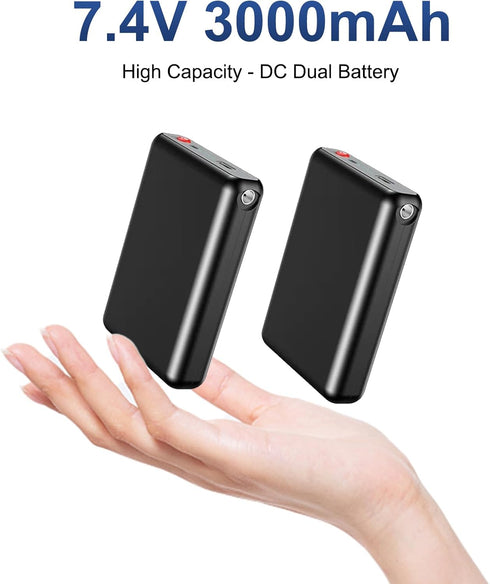 iproods 7.4V 3000mAh Pack Rechargable Li-Polymer Battery for Heated Gloves