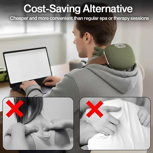 Xpudding 4D Shoulder and Neck Massager, Bionic Heated Massager with Fingers, Kneading Massage, Deep Tissue and Back