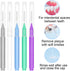 EasyHonor Braces Brush for Cleaner Interdental Brush, Toothpick Dental Flossing Tool (5 Colors, 75pcs)