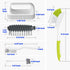 Holikme 7 Pack Dish Cleaning Brush & Pad Set, Kitchen Scrub Brush, Scouring Pad, Bendable Clean Brush & Groove Gap