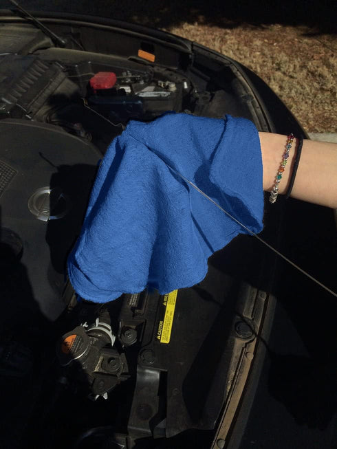 Avalon Towels Cotton Shop Rags - (Pack of 100) Size 12x14 Inches Cleaning Rags, Absorbent Shop Towels for Automobiles,