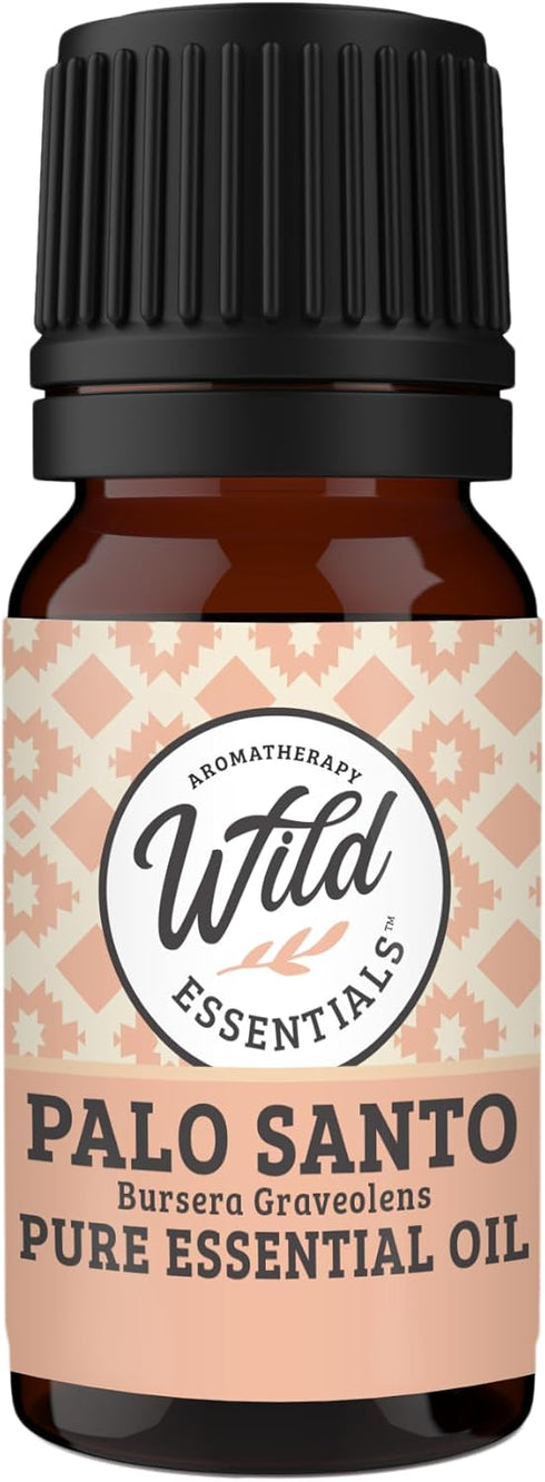Wild Essentials Palo Santo Essential Oil - 10ml, 100% Pure, Premium Grade, Cleansing & Relaxing Oil