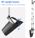 Broom with Dustpan Combo Set, 54” Long Handle Household Dust Pan for Home Office Kitchen Cleaning (Black & Grey)