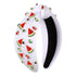 Summer Watermelon Headbands for Women, Tropical Fruit Rhinestone Crystal Wide Top Knot Hair Accessories (Fruit B-White)