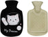 RARITYUS Cute Cat Rubber Hot Water Bottle with Plush Fleece Cover, Hand Feet Belly Warmer