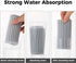4-Pack Damp Clean Duster Sponge, Cleaning Brush for Blinds, Glass, Baseboards, Vents, Mirrors, and Faucets (Gray)