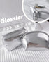 Small Makeup Bag,Cosmetic Bags for Women,Silver Leather Makeup Pouch