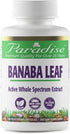 Paradise Herbs Banaba Leaf, 12:1 Concentrated Extract, 250 mg, Vegan, Gluten-Free, 180 Count