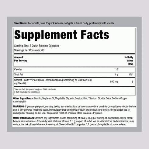 Piping Rock Cholesterol Supplements | Support Formula | 120 Softgels | Non-GMO, Gluten Free