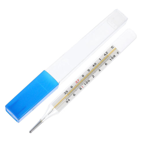 MAGICLULU 1Pc Glass Oral Temperature Adult Free Clinic Armpit Fast Reading Fever Indicator with Double Scale