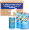 Natural Glass Cleaner Spray for Home, Office & Garage, Removes Dirt & Debris, Includes 1 Refillable Bottle & 2 Refills