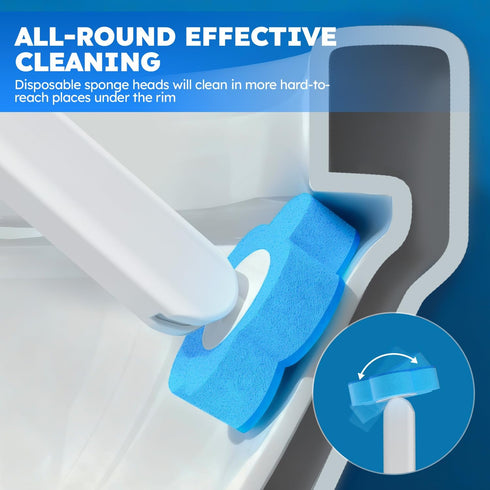 TUUAQ 2 Pack- 10PCS (2 Pack, Disposable Toilet Brush Toilet Bowl Cleaner, Toilet Bowl Brush, Each Toilet Wand