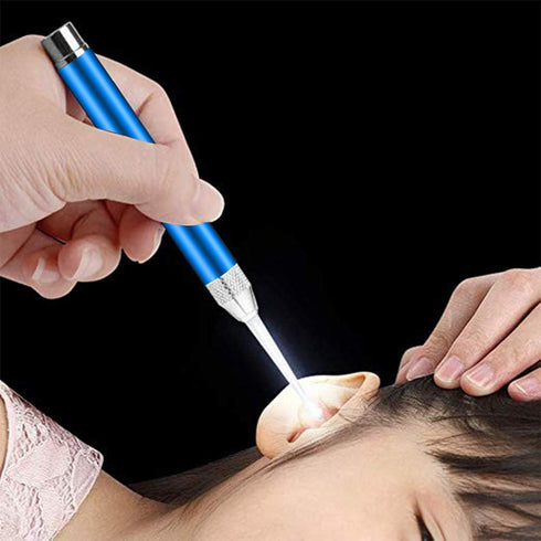 POZILAN Ear Picker Tweezers with LED Light, 8 Pack Ear Wax Removal Tool Cleaner Kit for Kids and Adults, Ear Cleaning