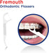 Orthodontic Flossers for Braces - 100 Count (Pack of 2) with Travel Case