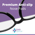 GMS Optical 1.3mm Ultra-Thin Anti-Slip Adhesive Contoured Silicone Eyeglass Nose Pads, 2 Sets / 5 Pack (10 Pair, Black)