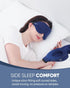MZOO Sleep Eye Mask for Side Sleepers - 3D Light Blocking Patented Design Night Blindfold, Blue