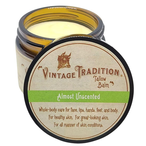 Vintage Tradition Beef Tallow All Purpose Balm, 2 fl. oz., Healing, Hydrating Skin Care Salve