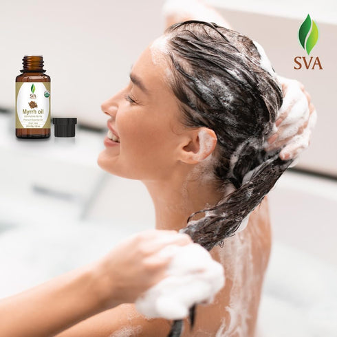 SVA Myrrh Essential Oil Organic – 1/3 Fl Oz – 100% Natural for Diffuser, Hair Care, Aromatherapy