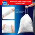 13 Gallon Drawstring Trash Bags, White Garbage Bags, Unscented, 132 Count, Strong Can Liners for Kitchen Home Office