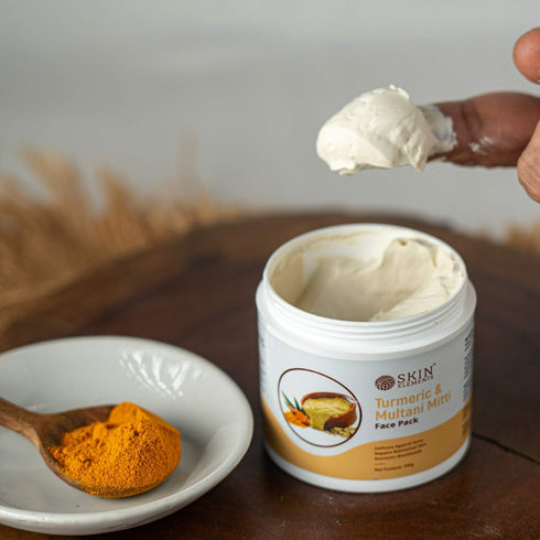 Skin Elements Fuller’s Earth (Multani Mitti) & Turmeric (Haldi) Natural Face Pack for Healthy & Glowing Skin | Reduces Dark Spots, Dull Skin and Controls Excess Oil | 3.38 Fl. Oz