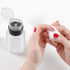 YAMYONE Nail Polish Remover Pump 2 Pack, 200ml Acetone Dispenser Bottle for Makeup Remover, Lockable Push Down