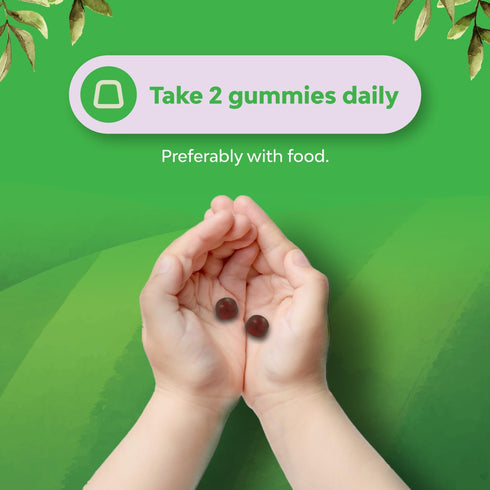 Tasty Kids Multivitamin with Iron Gummy - Gentle Iron Gummies for Kids with Vitamin C & B Complex - Vegan, Non-GMO &